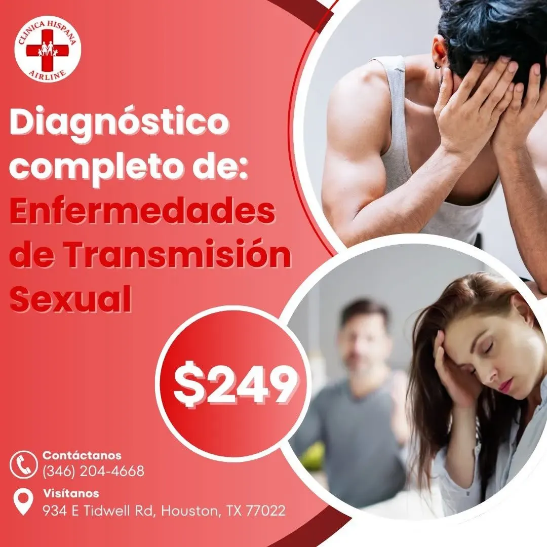 Promoción de diagnóstico completo de enfermedades de transmisión sexual por $249 en Clínica Hispana Airline Houston